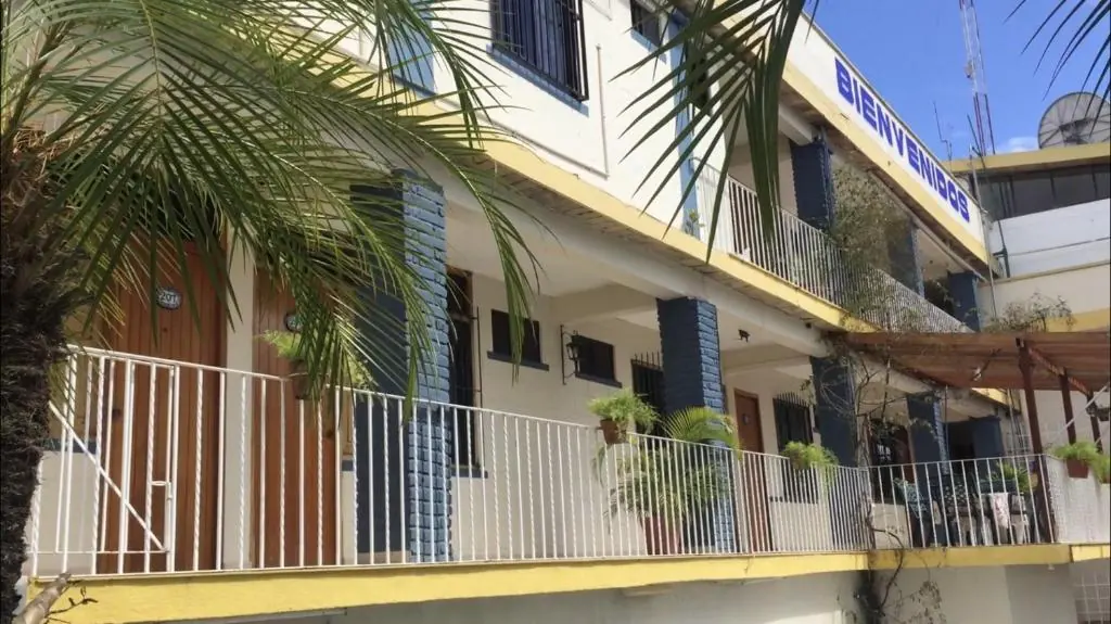 Hotel Arcos exterior in central Catemaco